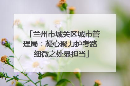 兰州市城关区城市管理局：凝心聚力护考路 细微之处显担当