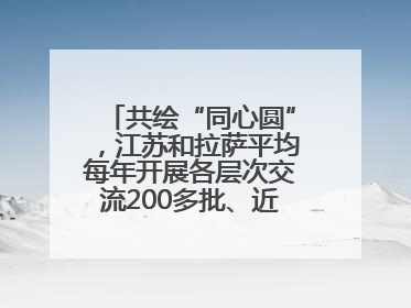 共绘“同心圆”，江苏和拉萨平均每年开展各层次交流200多批、近2000人次