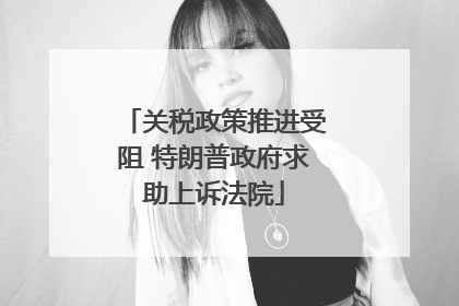 关税政策推进受阻 特朗普政府求助上诉法院