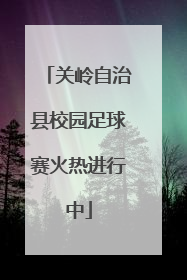 关岭自治县校园足球赛火热进行中