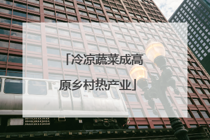 冷凉蔬菜成高原乡村热产业