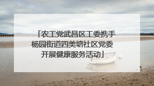 农工党武昌区工委携手杨园街道四美塘社区党委开展健康服务活动