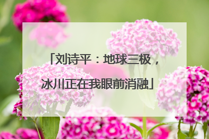 刘诗平：地球三极，冰川正在我眼前消融