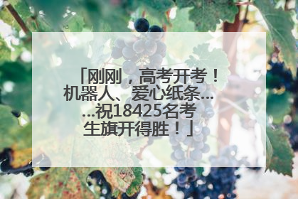 刚刚，高考开考！机器人、爱心纸条……祝18425名考生旗开得胜！