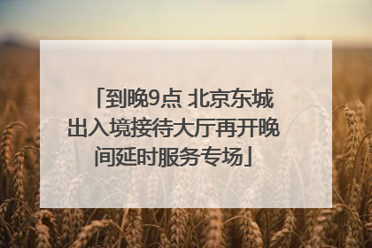 到晚9点 北京东城出入境接待大厅再开晚间延时服务专场
