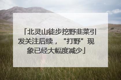 北灵山徒步挖野韭菜引发关注后续，“打野”现象已经大幅度减少