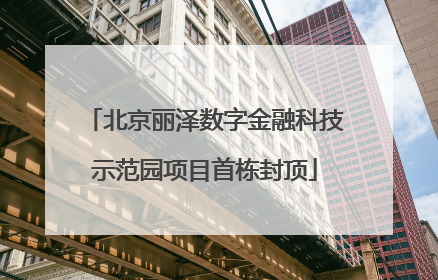 北京丽泽数字金融科技示范园项目首栋封顶