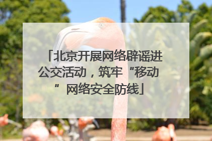 北京开展网络辟谣进公交活动，筑牢“移动”网络安全防线
