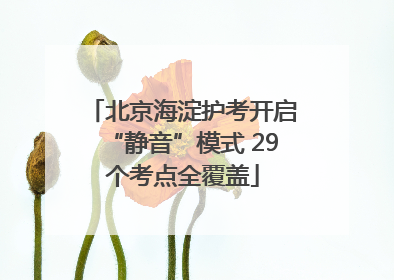 北京海淀护考开启“静音”模式 29个考点全覆盖