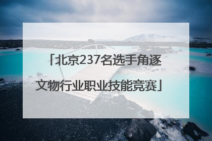 北京237名选手角逐文物行业职业技能竞赛