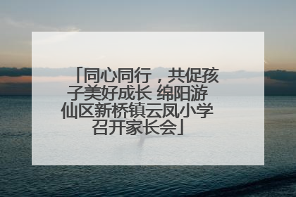同心同行，共促孩子美好成长 绵阳游仙区新桥镇云凤小学召开家长会