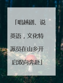 唱越剧、说英语，文化特派员在山乡开启双向奔赴