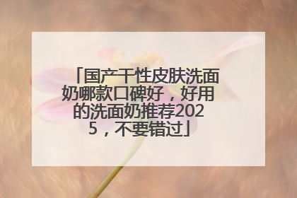 国产干性皮肤洗面奶哪款口碑好，好用的洗面奶推荐2025，不要错过