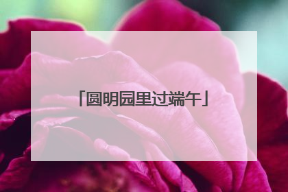 圆明园里过端午