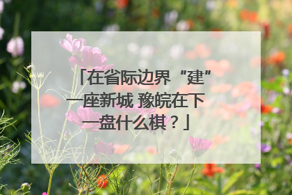 在省际边界“建”一座新城 豫皖在下一盘什么棋？
