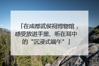 在成都武侯祠博物馆，感受放进手里、听在耳中的“沉浸式端午”