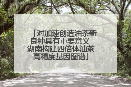 对加速创造油茶新良种具有重要意义 湖南构建四倍体油茶高精度基因图谱