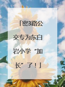 密3路公交专为东白岩小学“加长”了！