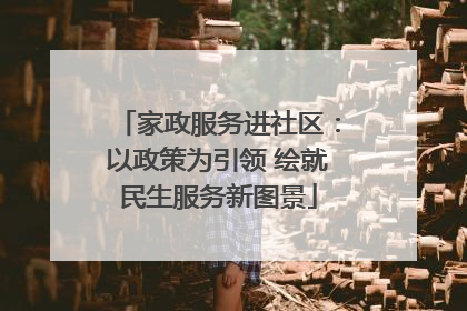 家政服务进社区：以政策为引领 绘就民生服务新图景