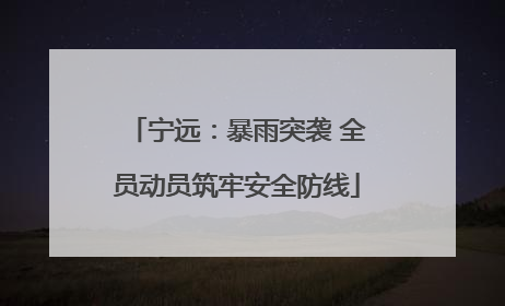 宁远：暴雨突袭 全员动员筑牢安全防线