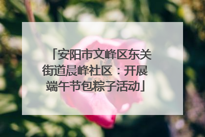 安阳市文峰区东关街道晨峰社区：开展端午节包粽子活动