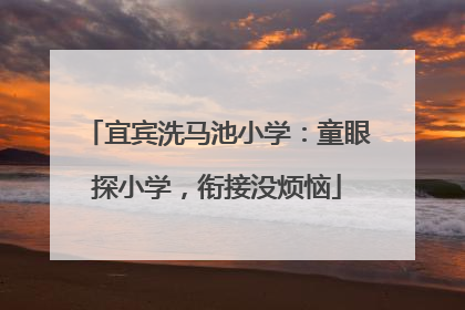宜宾洗马池小学：童眼探小学，衔接没烦恼