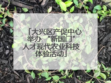 大兴区产促中心举办 “新国门”人才现代农业科技体验活动