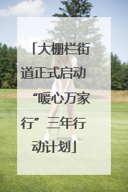 大栅栏街道正式启动“暖心万家行”三年行动计划