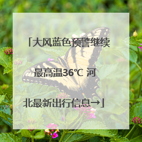 大风蓝色预警继续 最高温36℃ 河北最新出行信息→
