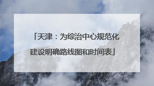 天津：为综治中心规范化建设明确路线图和时间表