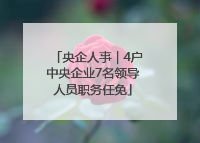 央企人事｜4户中央企业7名领导人员职务任免