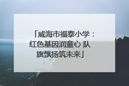 威海市福泰小学：红色基因润童心 队旗飘扬筑未来