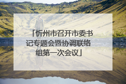 忻州市召开市委书记专题会暨协调联络组第一次会议