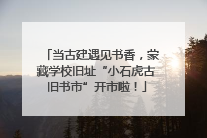 当古建遇见书香，蒙藏学校旧址“小石虎古旧书市”开市啦！