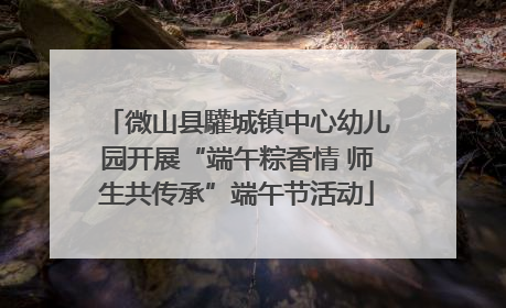 微山县驩城镇中心幼儿园开展“端午粽香情 师生共传承”端午节活动