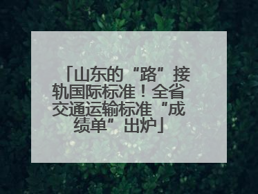 山东的“路”接轨国际标准！全省交通运输标准“成绩单”出炉