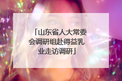 山东省人大常委会调研组赴得益乳业走访调研