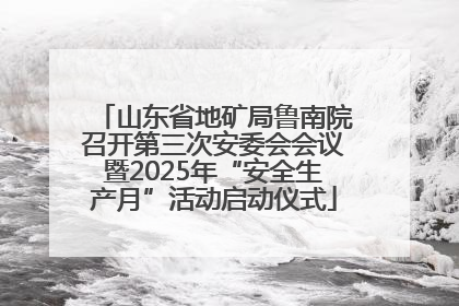 山东省地矿局鲁南院召开第三次安委会会议暨2025年“安全生产月”活动启动仪式