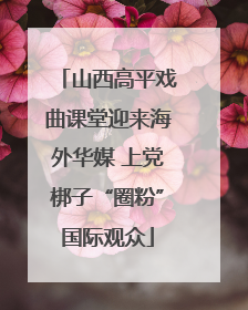 山西高平戏曲课堂迎来海外华媒 上党梆子“圈粉”国际观众