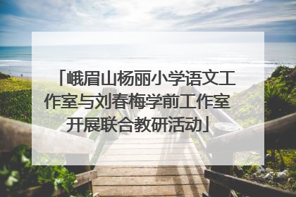峨眉山杨丽小学语文工作室与刘春梅学前工作室开展联合教研活动