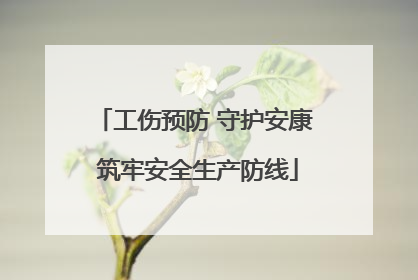 工伤预防 守护安康 筑牢安全生产防线