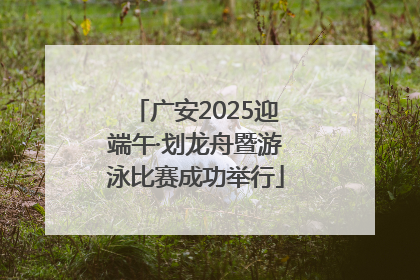 广安2025迎端午·划龙舟暨游泳比赛成功举行