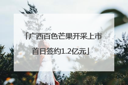 广西百色芒果开采上市 首日签约1.2亿元