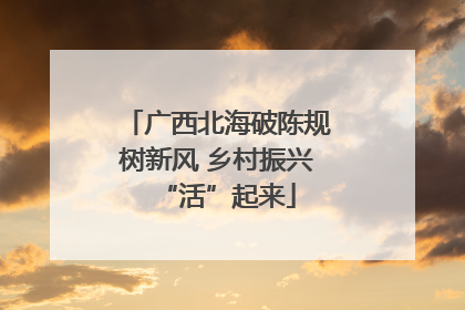 广西北海破陈规树新风 乡村振兴“活”起来
