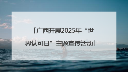广西开展2025年“世界认可日”主题宣传活动