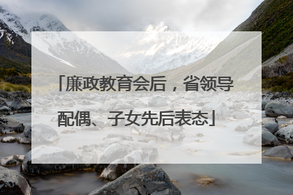 廉政教育会后，省领导配偶、子女先后表态