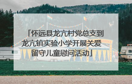 怀远县龙亢村党总支到龙亢镇实验小学开展关爱留守儿童慰问活动