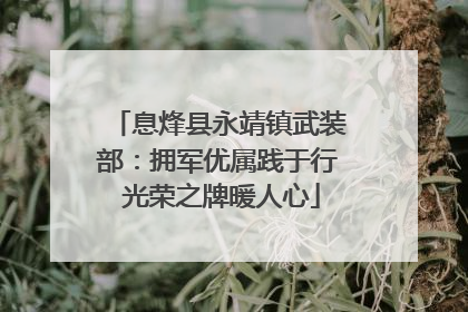 息烽县永靖镇武装部：拥军优属践于行 光荣之牌暖人心