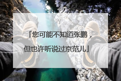 您可能不知道张鹏，但也许听说过京范儿