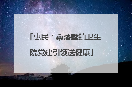 惠民：桑落墅镇卫生院党建引领送健康